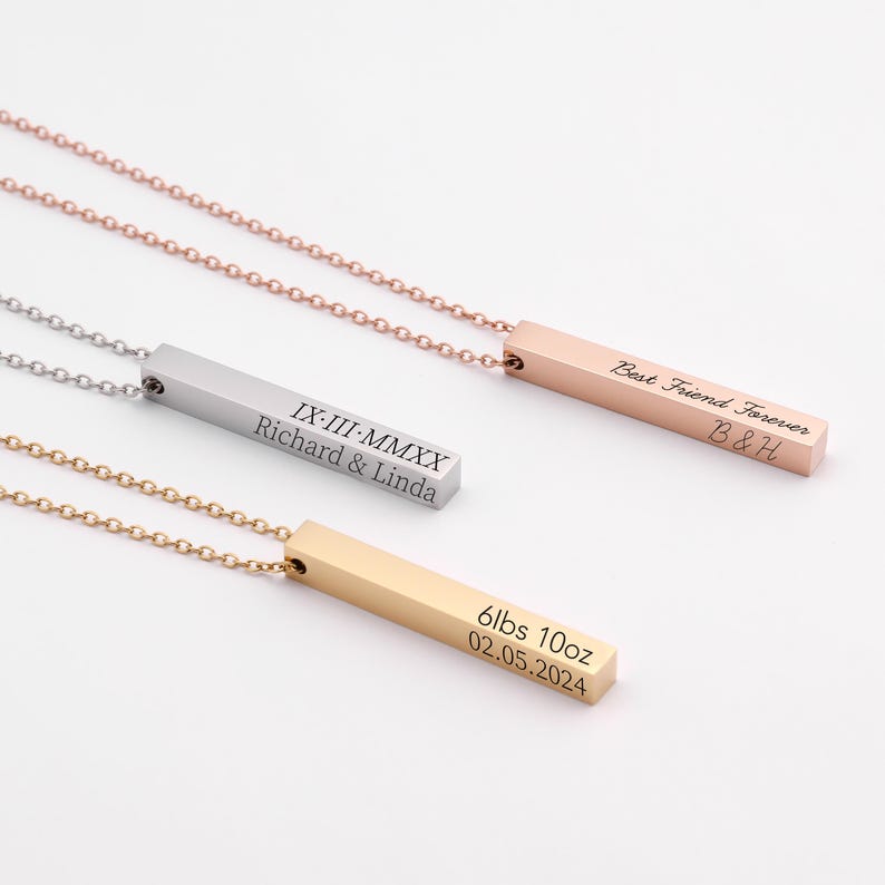 Collier barre personnalisée